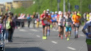 Marathon runners in 4K slow motion 60fps