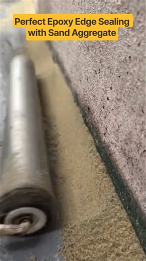 How to Apply Sand Aggregate Epoxy Edge Priming #shorts