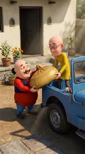 Motu and Patlu thought it was just a ride... but John the Don is right behind them! 😱💥 #action #chase #motupatlu