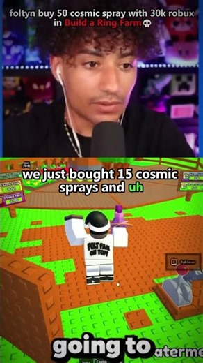 No Way foltyn buy 50 cosmic spray with 30k robux in Build a Ring Farm💀