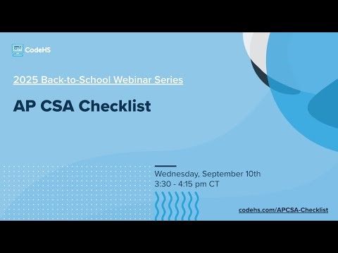 AP CS A Checklist