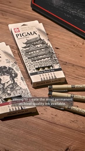 Vicky Stationery on Instagram: "🖊️ Did you know that before the iconic Micron Pen could exist, Sakura had to invent an entirely new ink? In 1982, Sakura introduced Pigma Ink, setting a new standard for archival-quality, permanent ink. The pigments were so fine they had to be filtered through a fiber tip no larger than a micron—giving the Micron Pen its name! 💥 Before the Micron revolution, artists relied on technical pens like the Rapidograph. While precise, these refillable pens required cons