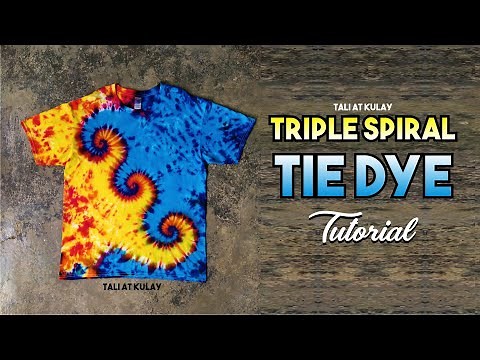 Triple Spiral Tie Dye Tutorial Tali at Kulay
