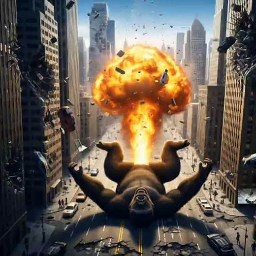 “Epic Kick + Explosive Fart = City Flattened | Godzilla vs Kong 😂”