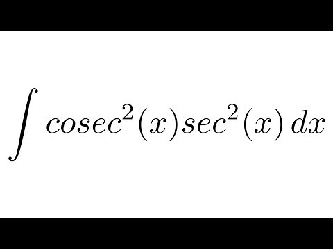 Integral of cosec^2(x)sec^2(x) (substitution)