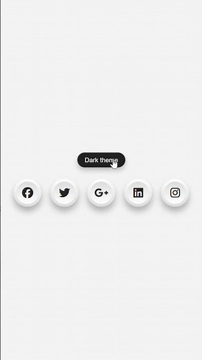Animated Social Media Buttons with Dark/Light Theme Toggle Using HTML & CSS #coding