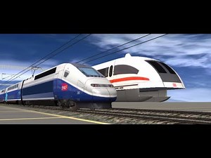 Trainz race, TGV VS maglev Train (Trainz #19)