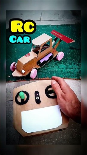DIY | Simple RC car with cardboard and motor #handmade