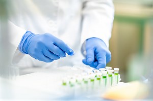 experimental research of chemical substances in a scientific...