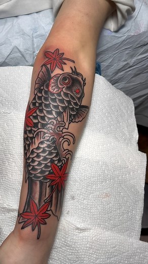 12 reactions | Made by @humandarkweb Booking now at @brasscitytattoo #brasscitytattoo #traditionaltattoo #tattoo #tattoosofinstagram #waterburyct #watertownct #oakvillect #203 #860 #koi #koifish #koitattoo #koifishtattoo #koifishtattoodesign #koiofinstagram #koifishofinstagram #fish #fishtattoo #japanes #japanesetattoo #color #colortattoo #colortattoos | Brass City Tattoo | Facebook