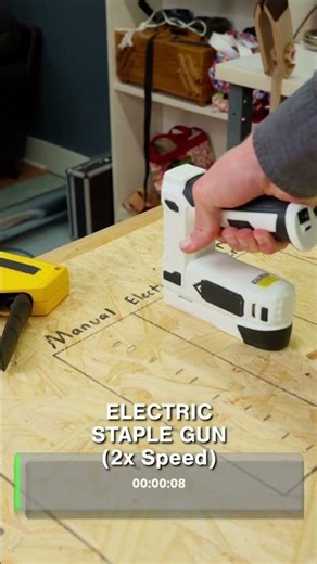 Air Staple Gun vs Manual vs Electric #shorts #tools #test