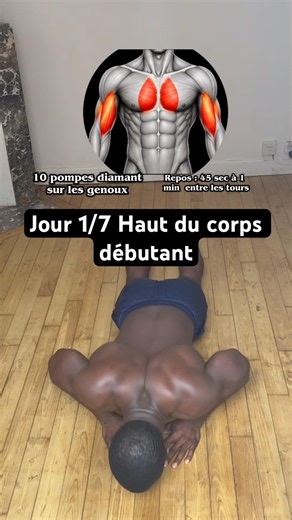Jour 1/7 Haut du corps #débutant Tu débutes Commence par cette séance haut du corps #sport #fyp