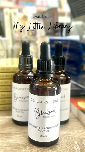 Meet your new glow ritual ✨ Our Blackseed & Black Raspberry Body Oil by @ blends antioxidant-rich botanicals that hydrate, heal, and protect — naturally. Clean, halal, and gentle enough for teens adults. Now available at My Little Library 💛 | My Little Library NZ