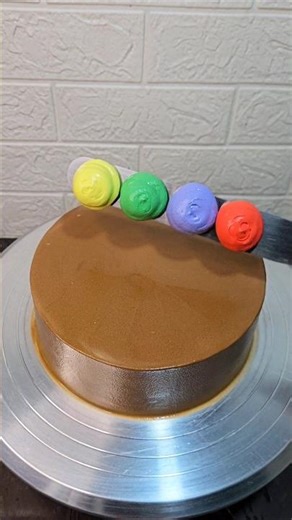 Chocolate Rainbow 🌈 Cake Design #cakedesign #youtube #chocolate #ytshorts #cakart #food