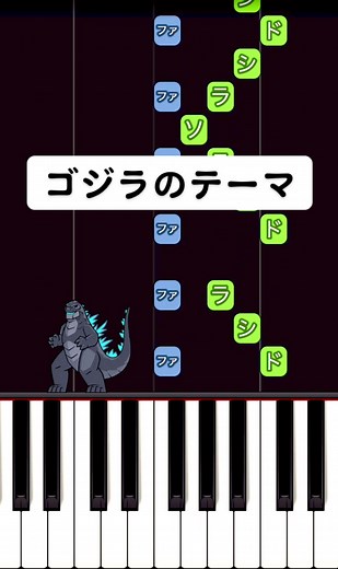ゴジラのテーマ曲を簡単に弾く方法