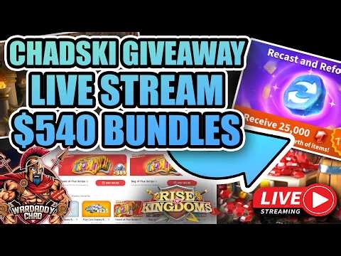 Chadski Giveaway Stream: Contest For Conversion Stone Bundles - Rise of Kingdoms