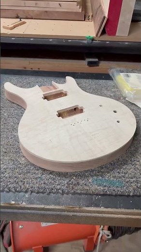The flamed Maple top on my solid body guitar build.