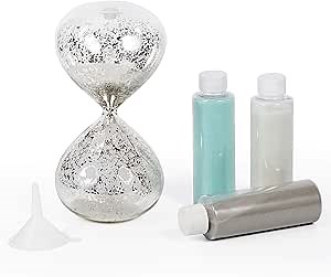 Hourglass Wedding Unity Sand Ceremony Set Unity Sand for Wedding Ceremony Set Sand Ceremony Kit for Wedding Gifts for Couples 2024 Crystal（Sand Included）