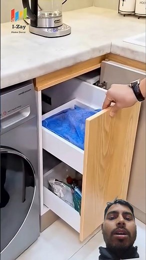Modular Kitchen Corner Storage Solutions | Maximize Your Kitchen Organization #shorts