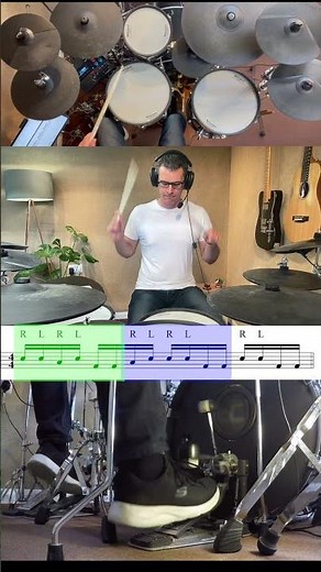 664 Double Kick #drumlessons #drumlesson #drums #drummer #drumkit