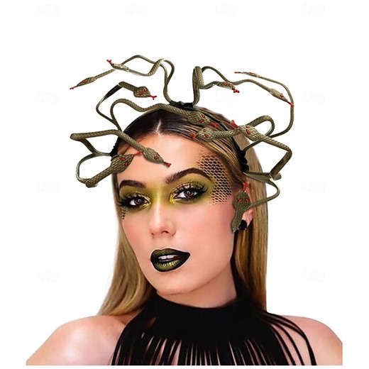 Carnival Costume Medusa Carnival Headpiece Cosplay Adults' Women's Carnival Mardi Gras Fat Tuesday Performance Party Easy Carnival Costume Dress Up 2025