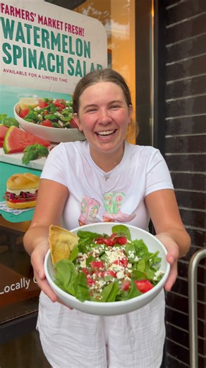 Feeling hot? Let us help you cool down with our Watermelon Spinach Salad!