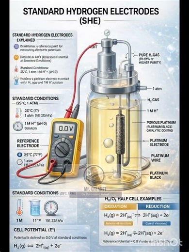 SHE ll Standard hydrogen electrode ll Electrode Potential ll electrochemistry