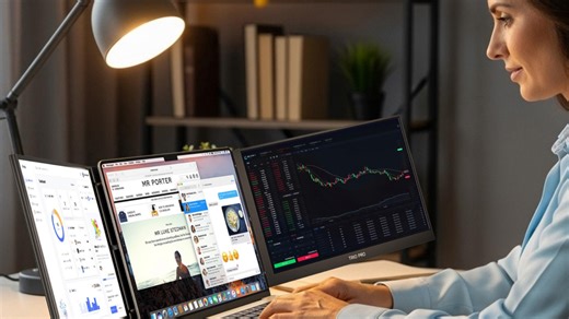 This Tri-Screen Add-On Brings Desktop-Level Multitasking To Your Laptop For $150 Off