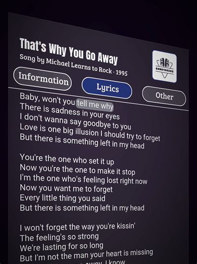 That's Why You Go Away - Karaoke Version