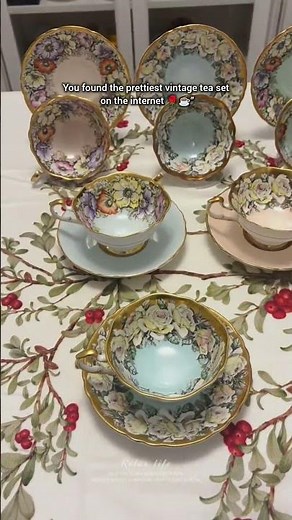 Vintage Rose Tea Set 🌹✨Royal English Bone China ☕🌸