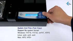 EZ Dupe 1 to 4 Flatbed SATA Hard Drive Duplicator - HD Cyclone 300 Open Platform 3.5" 2.5" HDD/SSD Cloner Copier & DOD Eraser (18GB/Min)