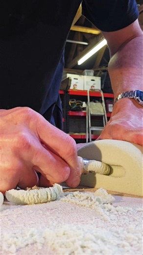 super satisfying rock climbing hold carving #climbing #bouldering