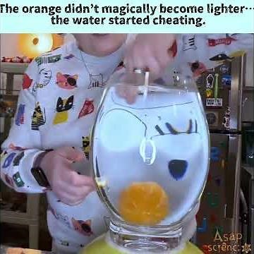 Why Does a Peeled Orange Sink… But Floats after #science #sciencefacts