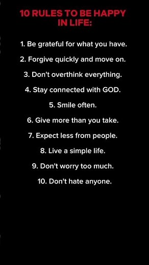 10 Simple Rules to Live a Happier Life 😊