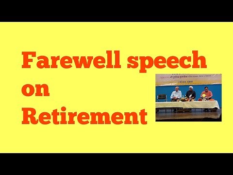 Farewell speech on retirement (English)