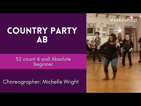 Country Party AB official Absolute beginner line dance demo