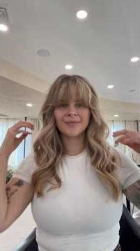 Ella Langley Curls Tutorial | Hairdresser how to #hairtok #hairstyle #howto #bangs