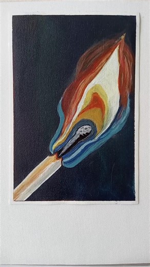 Fire in Motion | Acrylic Painting #art #shorts #painting #acrylicpainting #easy #howtopaint