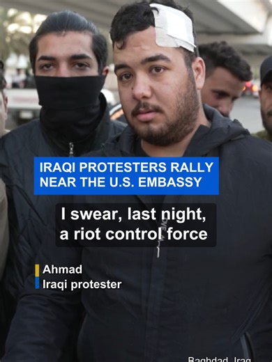 #Iraqi protesters rally near the US Embassy On March 1, hundreds of Iraqis gathered near #Baghdad’s Green Zone, where the US Embassy in Iraq is located, to protest the US and Israeli strikes on #Iran and to mourn the killing of Iran’s Supreme Leader, Ali Khamenei. #WestWatch #USIsrael #ScarsofWars
