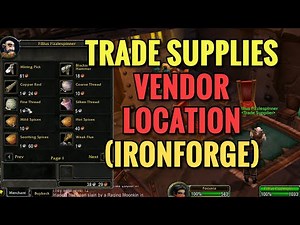 Ironforge Trade Supplies Vendor Location - WoW Classic