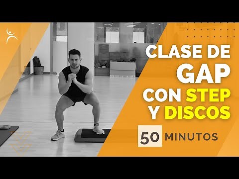 CLASE de GAP con STEP y DISCOS de PESAS | 50 MINUTOS de RUTINA de GAP EN CASA