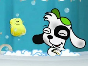 Doki descubre El baño.