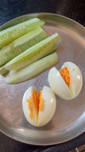 Simple Keto Breakfast Eggs + Cucumber Slices