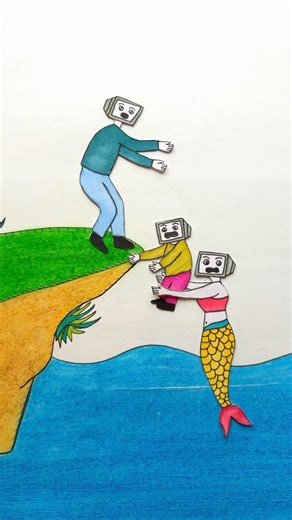 Even in the Deepest Waters, Kindness Lifts Us Up #shortsfeed #youtubeshorts #skibiditoilet #drawing