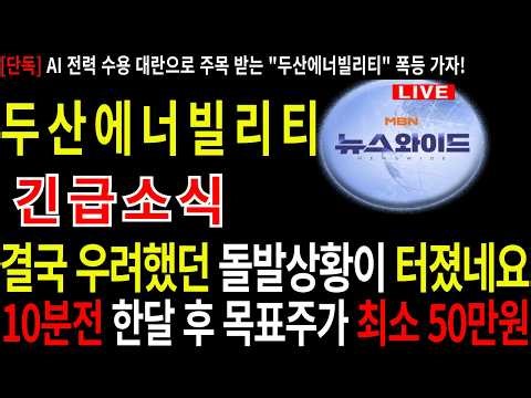 [두산에너빌리티] 전쟁으로 인한 악재 발생! 대응 전략! #두산에너빌리티 #두산에너빌리티목표가 #주네비 #두산에너빌리티분석 #우리기술 #두산에너빌리티주가 #엔비디아 #마누가수혜