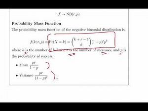 Negative Binomial Distribution - Worked Example
