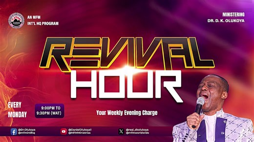 ​​Be blessed in Jesus’ name as you tune in to today’s Revival Hour with Dr. D.K. Olukoya ministering. | Daniel Olukoya