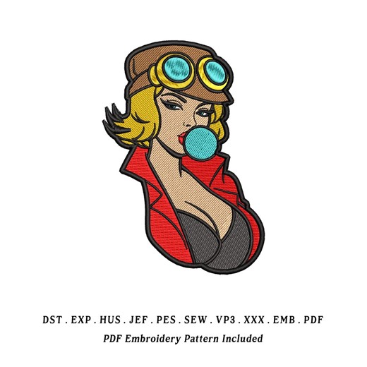 Steampunk Girl Embroidery Designs – Vintage Lady EMB | Steampunk Style | Instant Download - Etsy