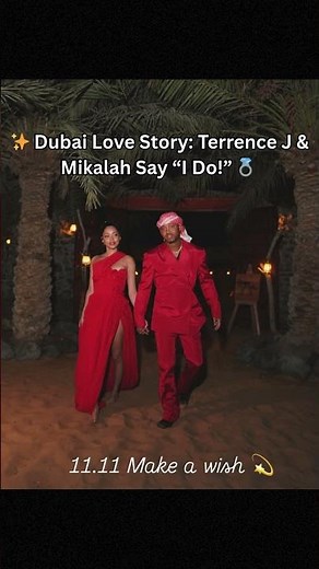 Terrence J & Mikalah Sultan Are Married! 💍 Inside Their Star-Studded Dubai Wedding ❤️ #shorts