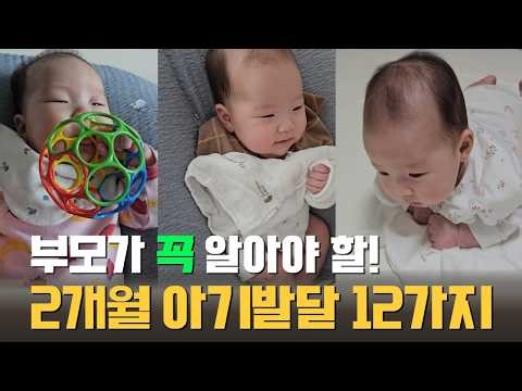 2개월 아기 발달과 부모 할 일 12가지｜예방접종, 터미타임, 모빌 인형 변경, 수면 등